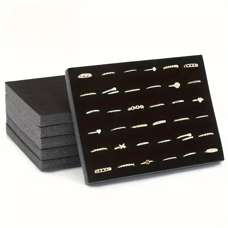 Velvet Jewelry Display Tray – Rings, Earrings & Necklaces Jewelry Display Tray Qme