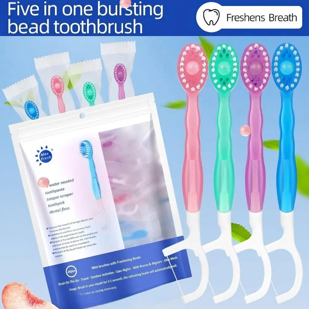 Portable Disposable Travel Toothbrush Set with Toothpaste Disposable Toothbrush Set Qme