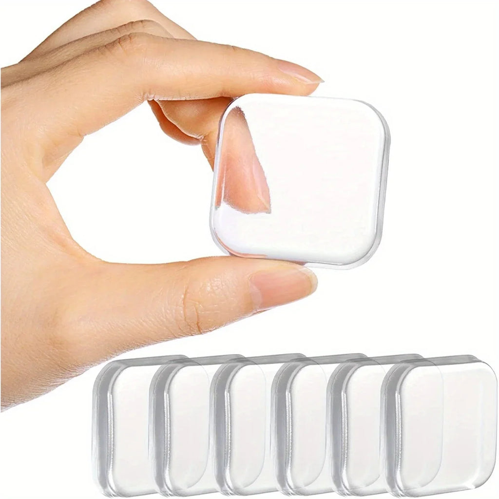 6-Piece Self-Adhesive Door Stop Wall Protectors – Clear Bumpers Door Stop Bumper Qme 6PCS