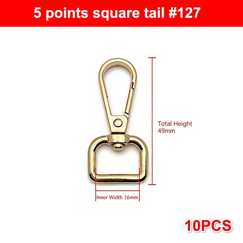 Zinc Alloy Swivel Snap Hooks – Heavy Duty Rust-Proof DIY Set Swivel Snap Hooks Qme 6 Gold