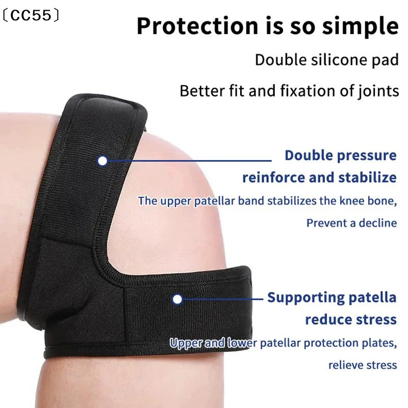 Double Strap Knee Support Sports Brace – Adjustable, 1 PCS Knee Support Brace Qst