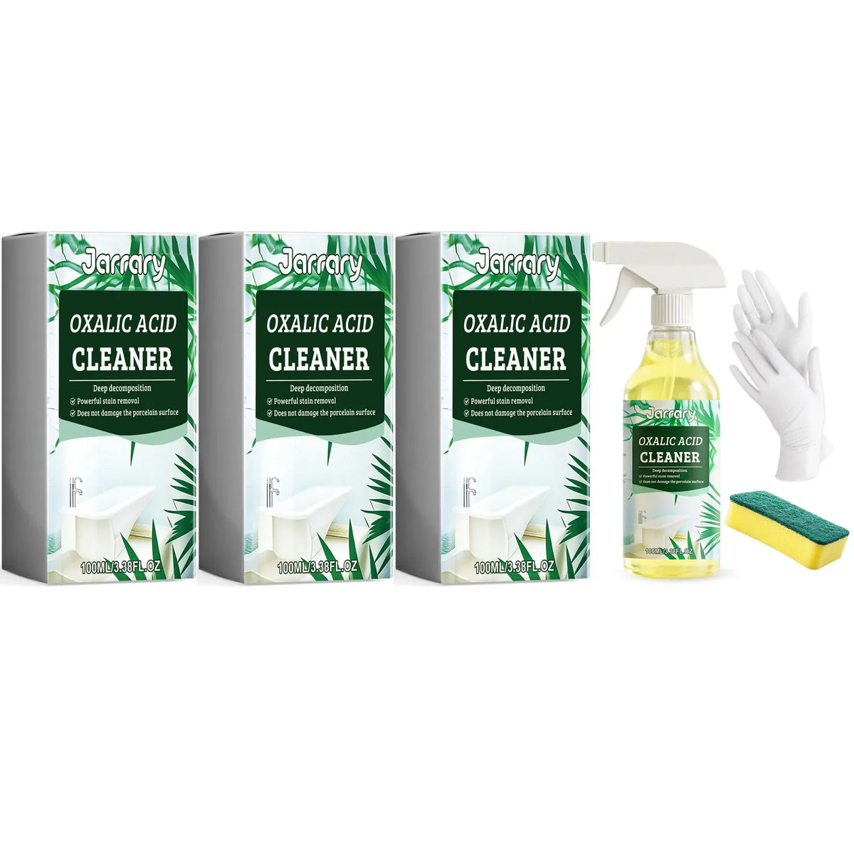 Oxalic Acid Cleaner Spray – Dissolves Limescale & Stains Household Cleaning Spray Qme 3 x 100ML Boxed