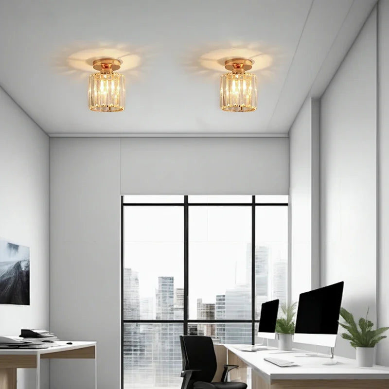 Crystal Ceiling Chandelier – Living Room & Bedroom Hanging Lamp Crystal Chandelier Qme