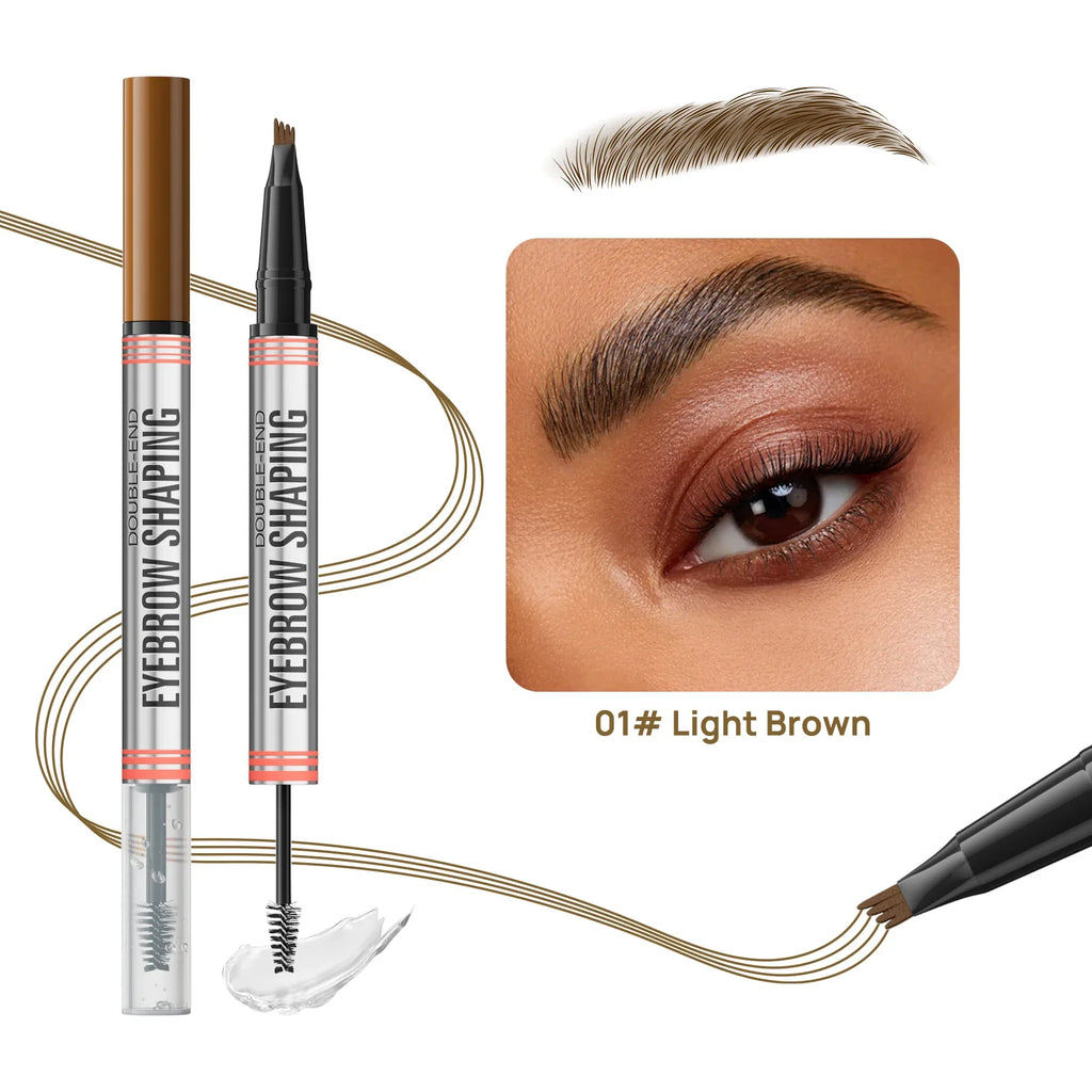 4-Pronged Eyebrow Pencil | Long-Lasting Smudge-Proof Brows Eyebrow Pencil Qme 9705-1