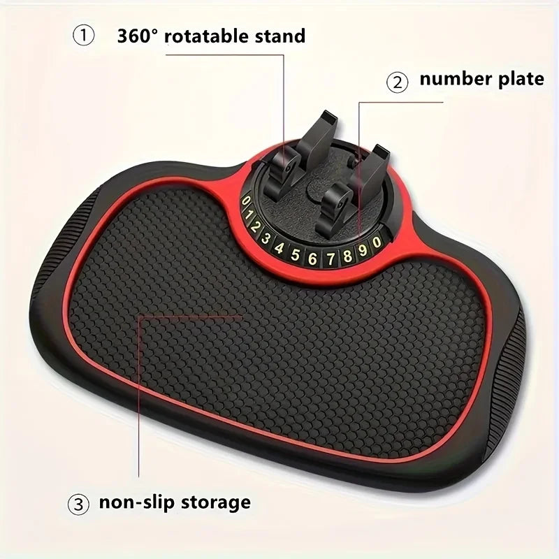 360° Rotating Swan-Shaped Car Dashboard Phone Holder Pad Car Phone Holder Qme