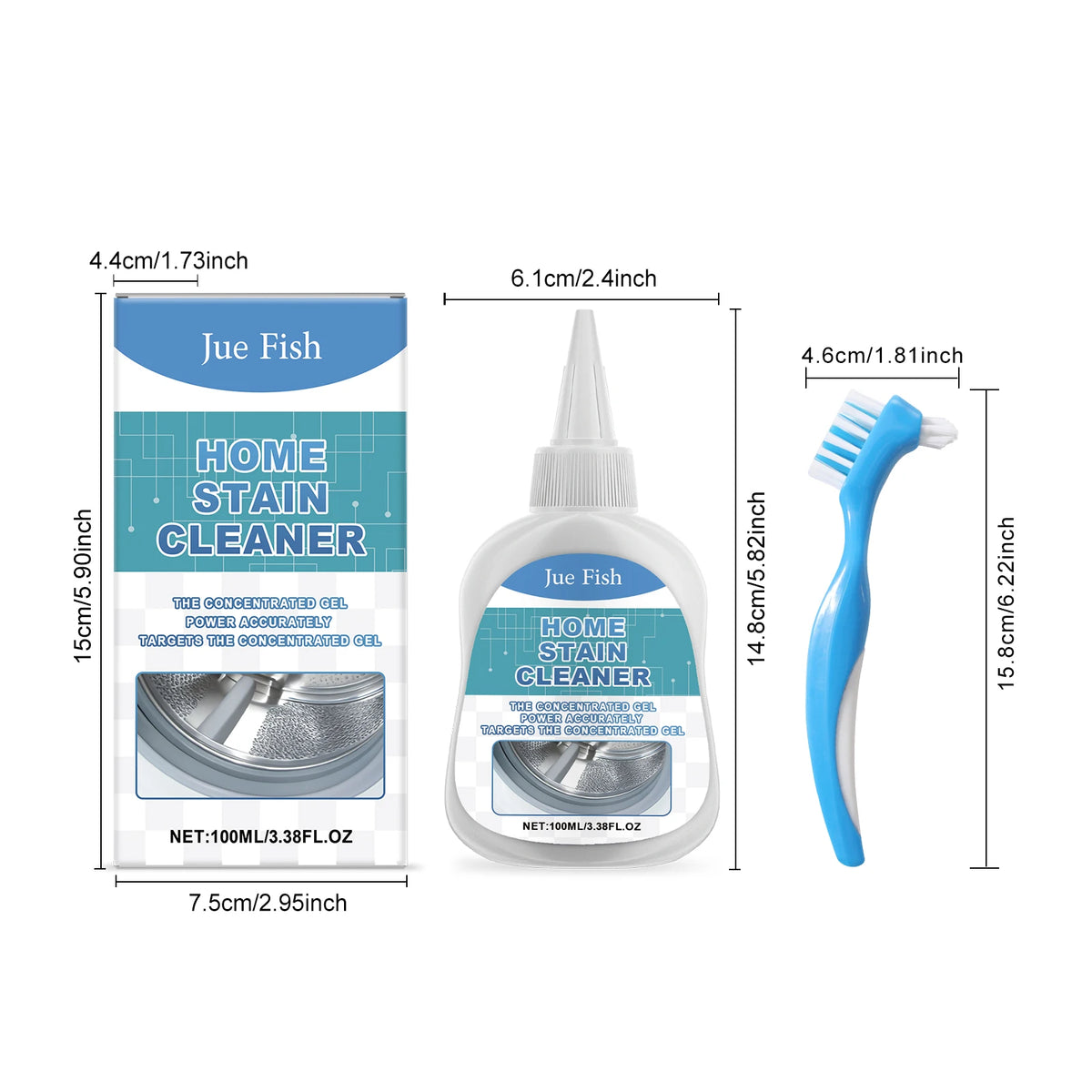 Multipurpose Mildew & Stain Remover Gel 100g | Jue-Fish Household Cleaning Gel Qst