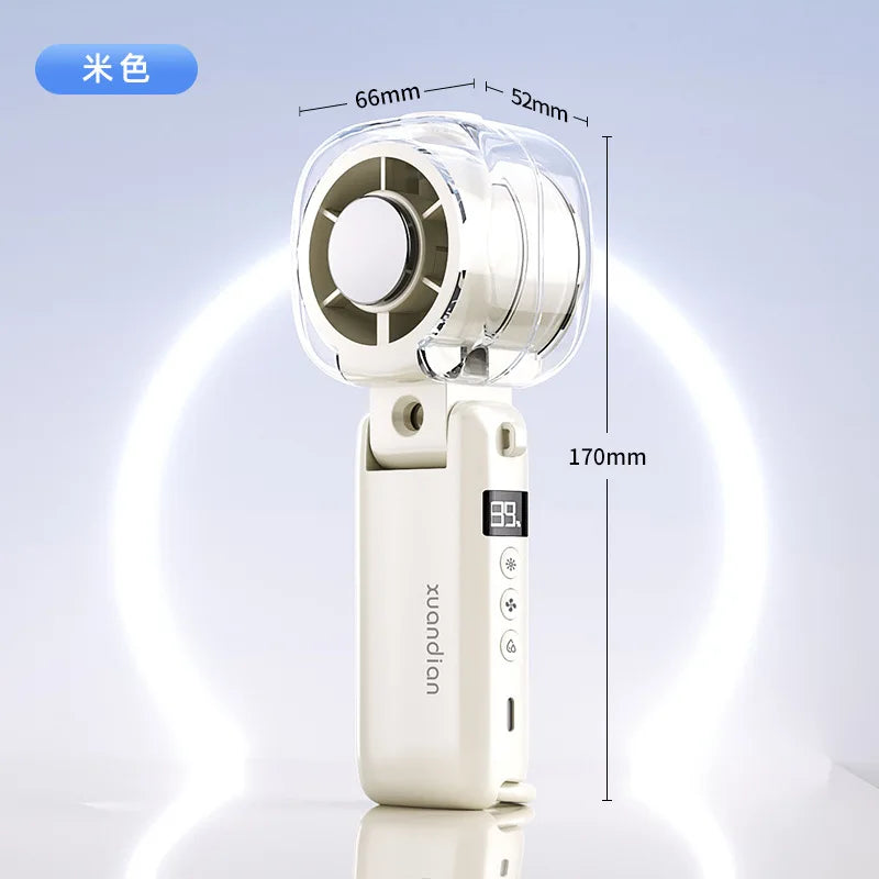 Mini Portable USB Mist Fan – Fast Charging Personal Cooler Portable Mist Fan Qme WHITE