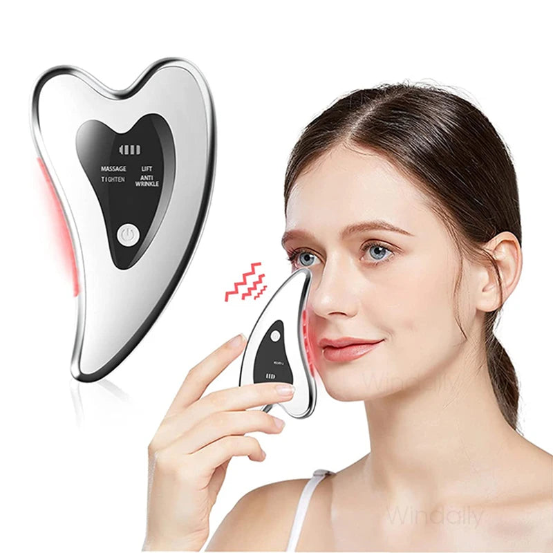 4-in-1 Electric Gua Sha Face Massager | Lift & Tighten Facial Massager Device Qst