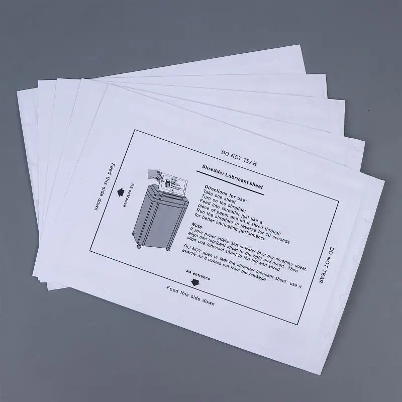 Shredder Lubrication Sheets 5-Pack | Oil-Filled, Portable Shredder Accessories Qme