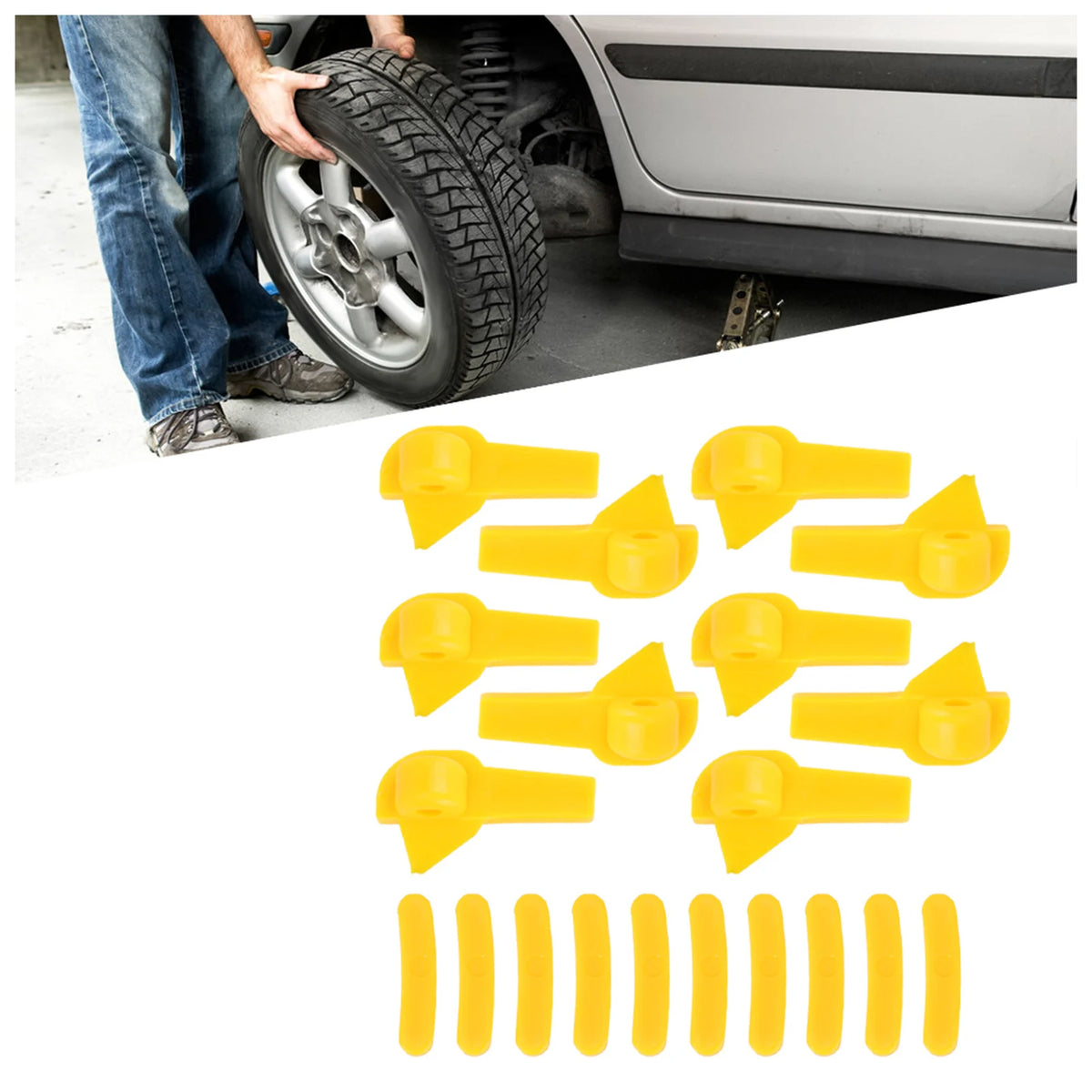 20pcs Tyre Changer Rim Protector Duck Head Insert – Universal Tyre Changer Accessory Qst
