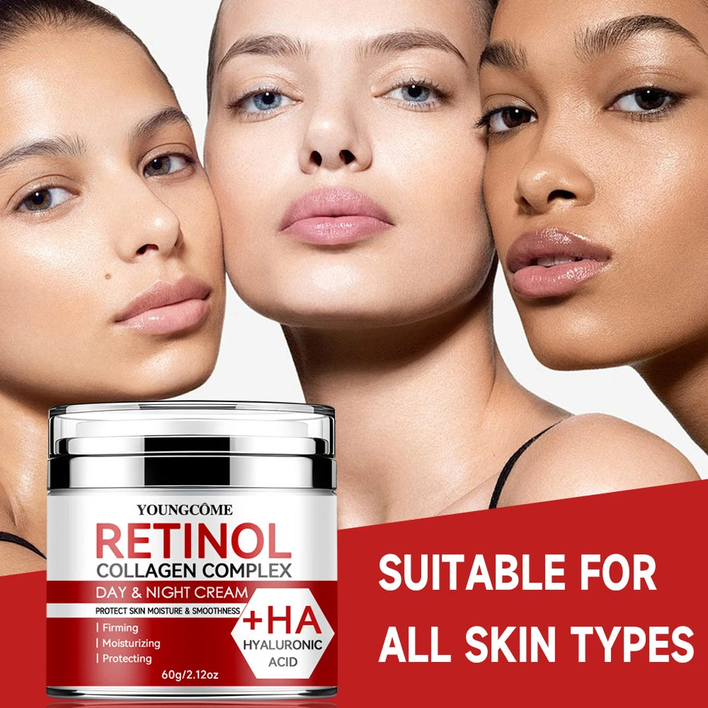 YOUNGCOME Retinol Collagen Face Cream – Deep Hydration Facial Moisturizer Cream Qst