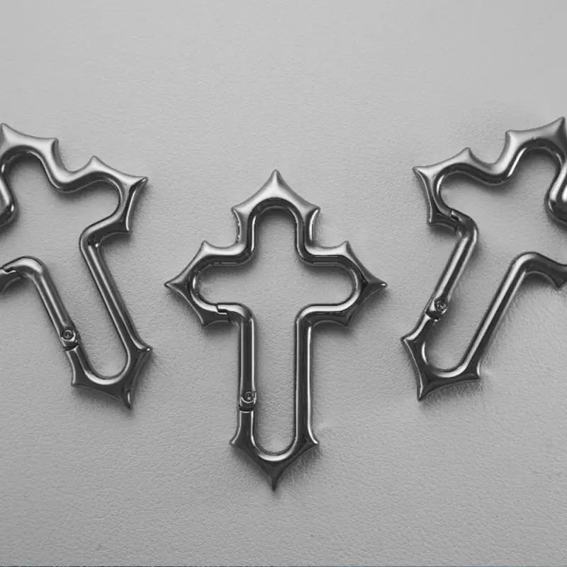 Zinc Alloy Cross Carabiner Keychain Bag Charm – 16 Colors Carabiner Keychain Charm Qme