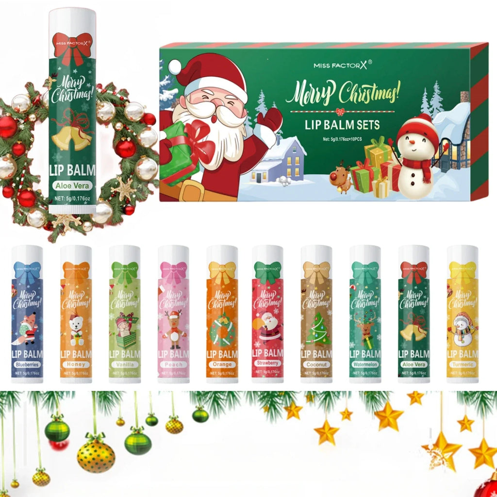 Christmas Lip Balm Gift Box Set – Hydrating & Brightening Lip Balm Gift Set Qme