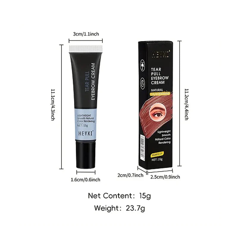 Waterproof Tear-Off Dye Eyebrow Cream | Long-Lasting Tint Eyebrow Tint Cream Qme