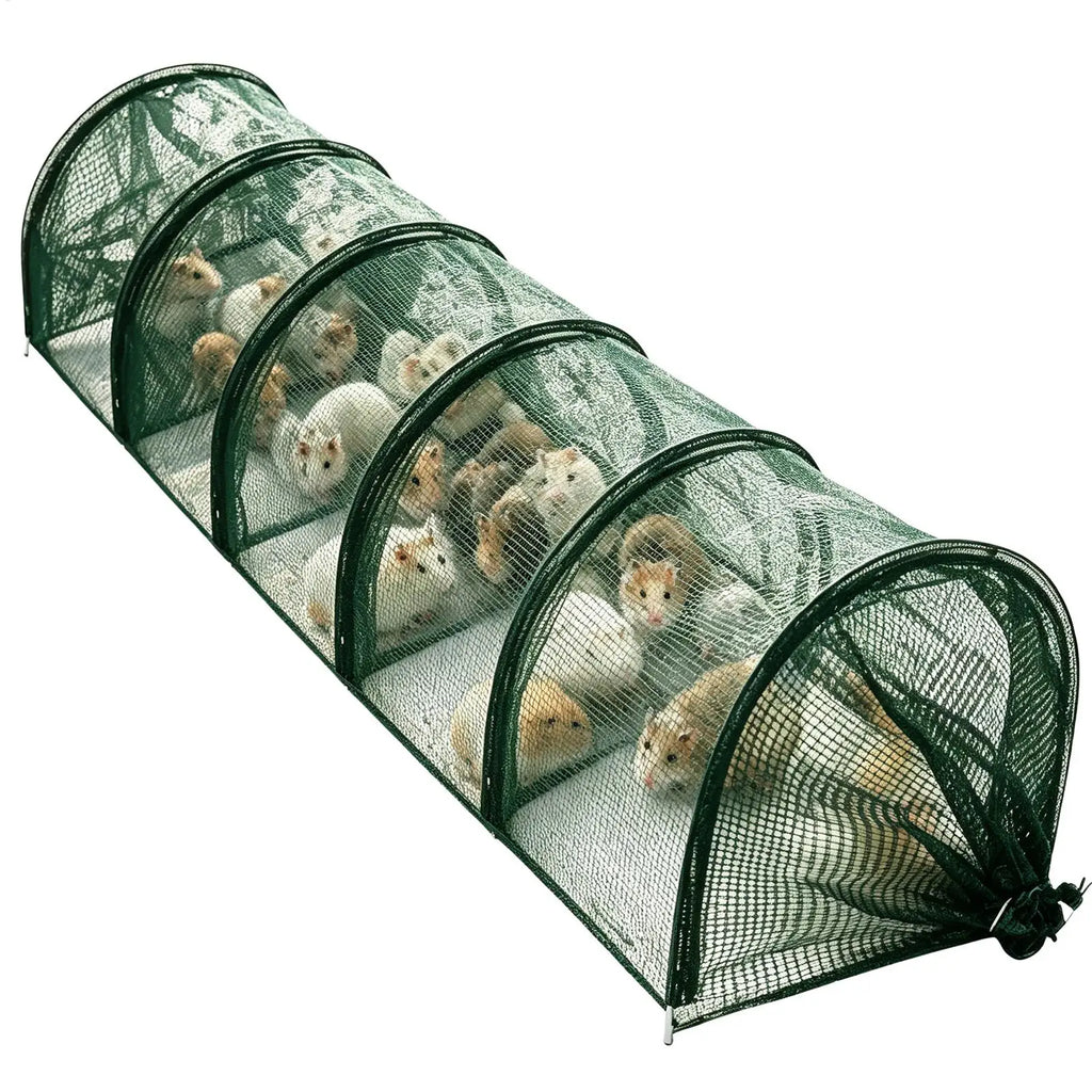 Foldable Chicken Tunnel Enclosure – Flexible Outdoor Poultry Run Poultry Tunnel Run Qme