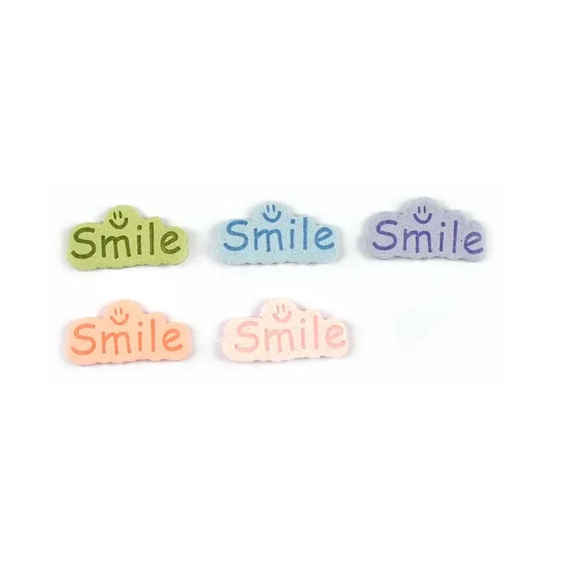Smile Embossed Leather Sewing Labels for Clothes & DIY Crafts Leather Sewing Labels Qme