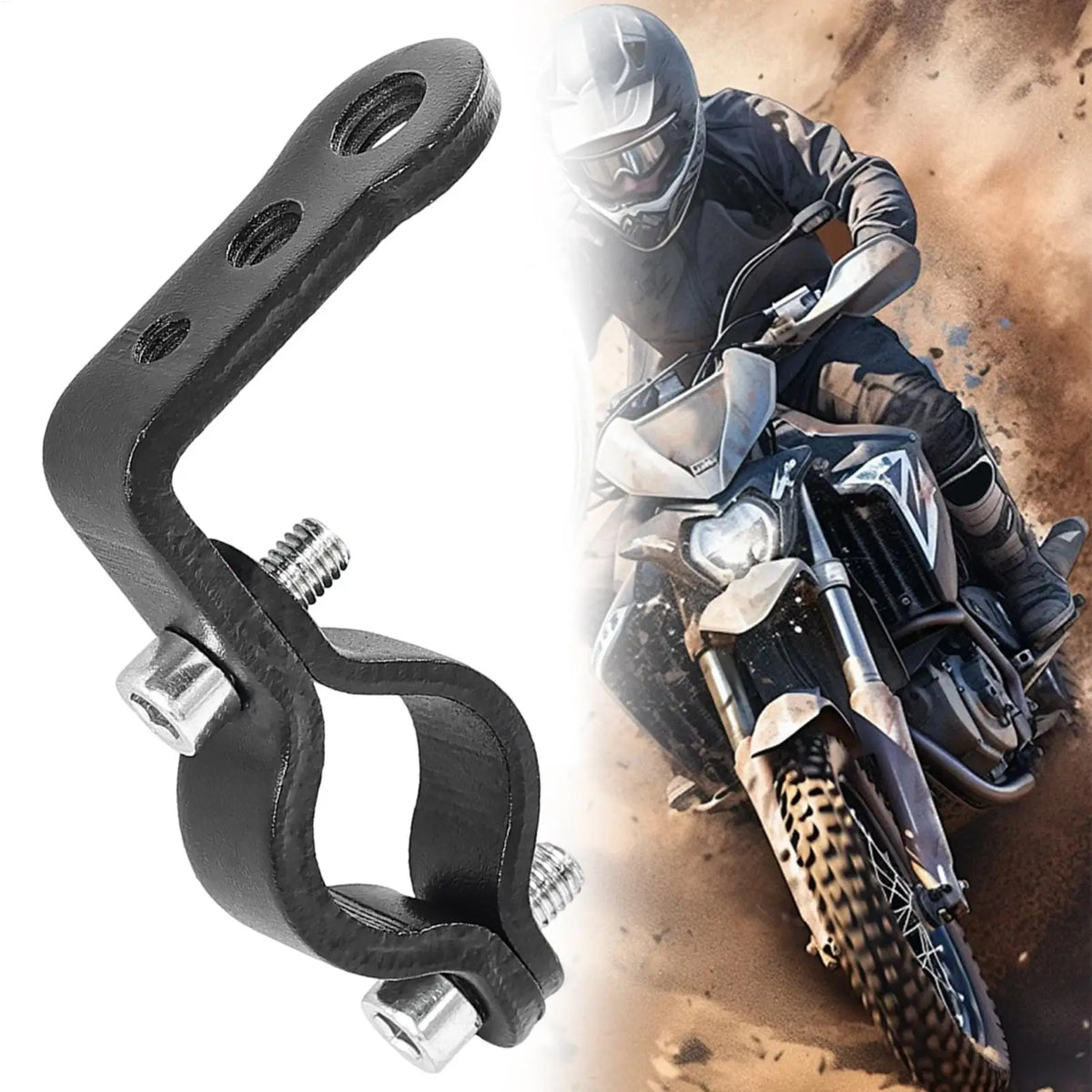 Motorcycle Handlebar Extension Bracket Spotlight Pipe Clip Handlebar Mount Bracket Qme