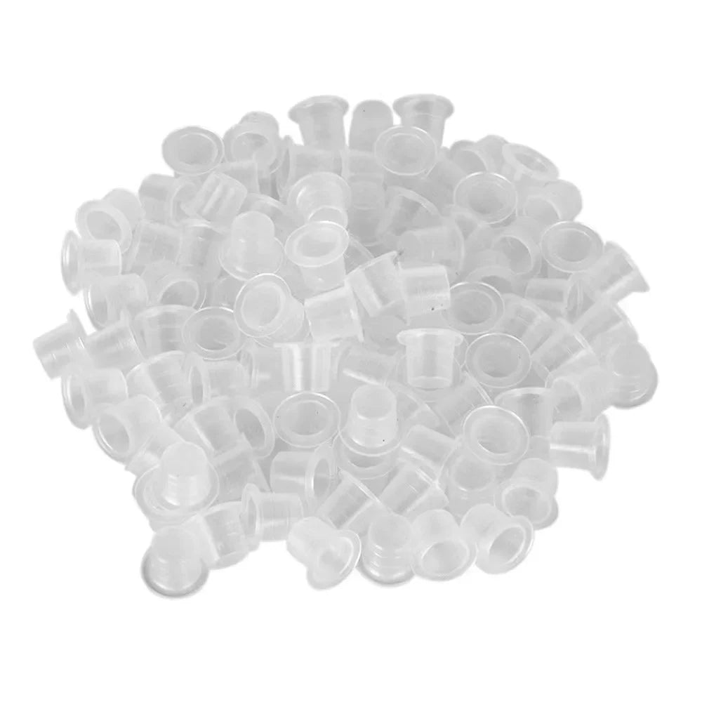 Self-Stand Tattoo Ink Cups 8mm Small White Caps 1000pcs Tattoo Ink Cups Qme