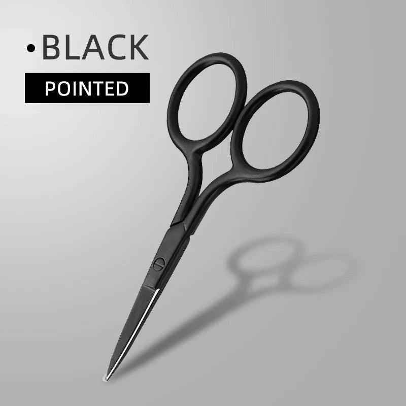 Rose Gold Eyebrow & Eyelash Scissors – Stainless Steel Eyebrow Scissors Qme black