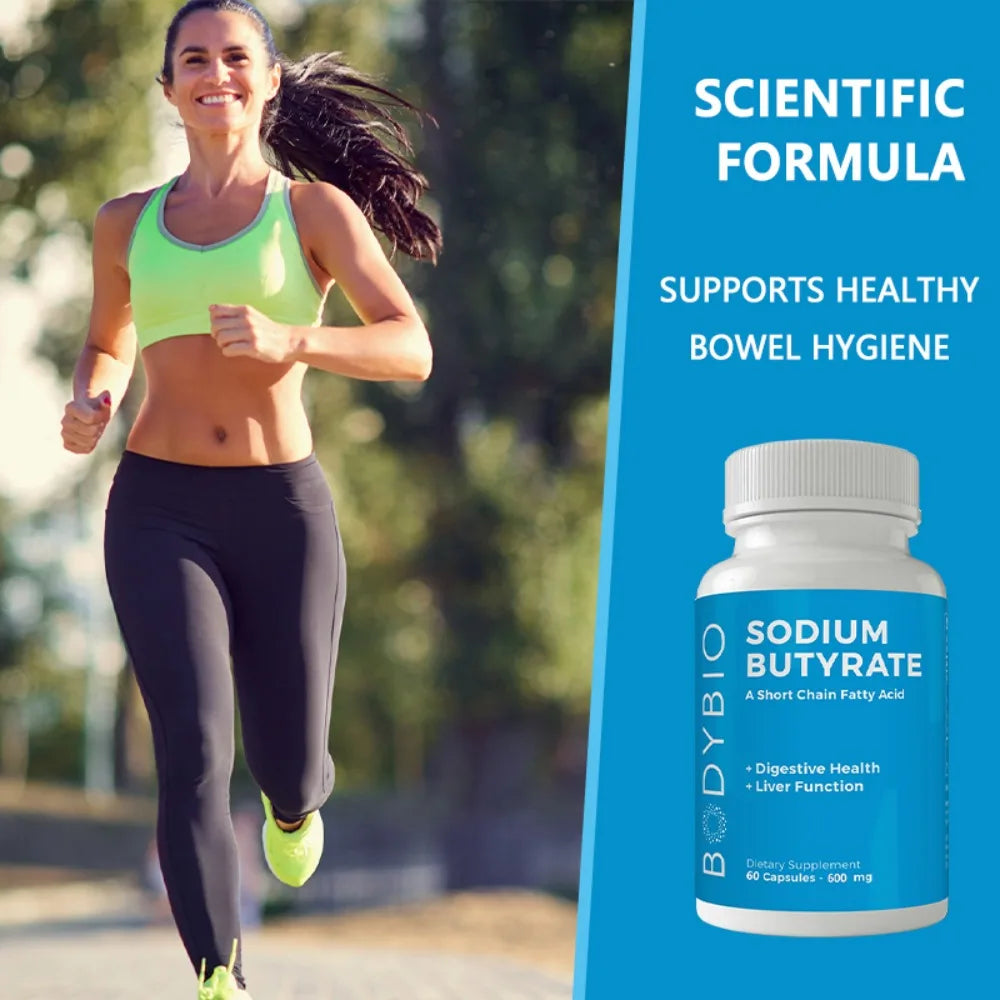 Sodium Butyrate Capsules 120ct – Gut & Digestive Health Support Digestive Supplement Qst