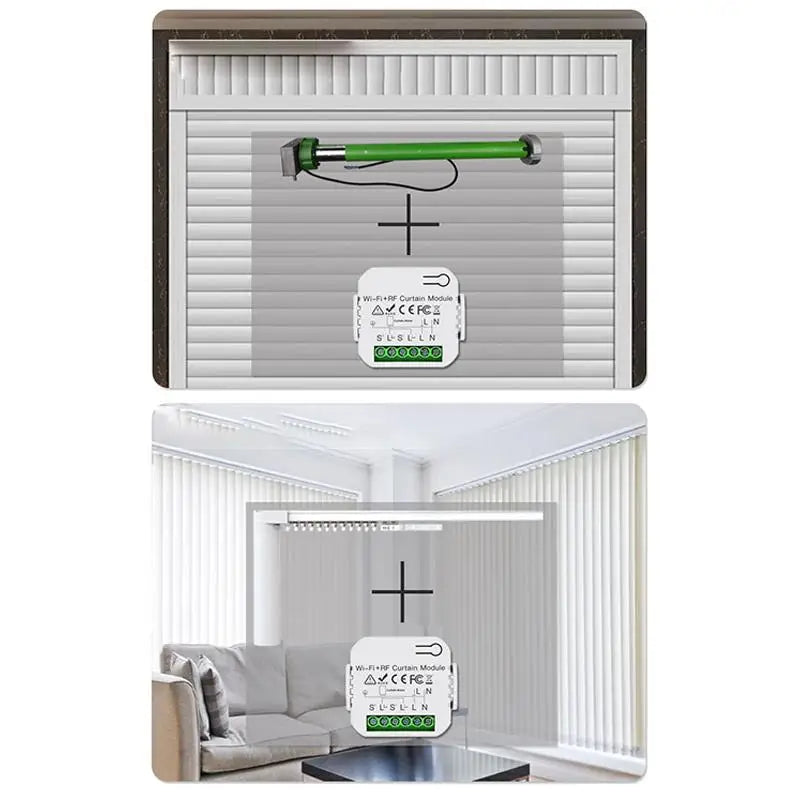 WiFi RF Smart Curtain Switch – Timer, Remote & Scene Control Smart Curtain Switch Qme B