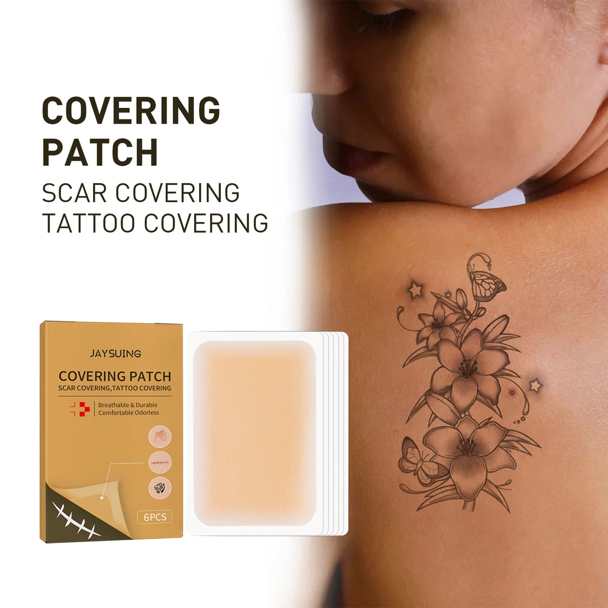 5-Pack Invisible Concealer Stickers – Waterproof & Breathable Skin Concealer Stickers Qst