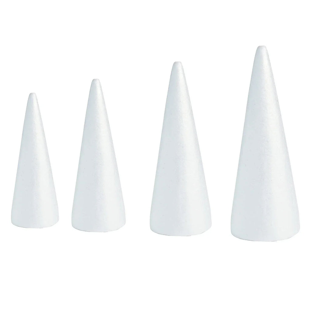 DIY Foam Cones for Christmas & Party Crafts – 4 Sizes Foam Craft Cones Qme