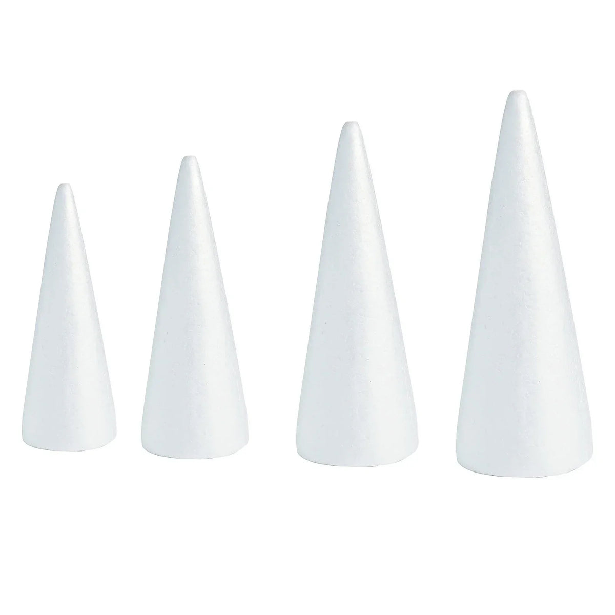 DIY Foam Cones for Christmas & Party Crafts – 4 Sizes Foam Craft Cones Qme