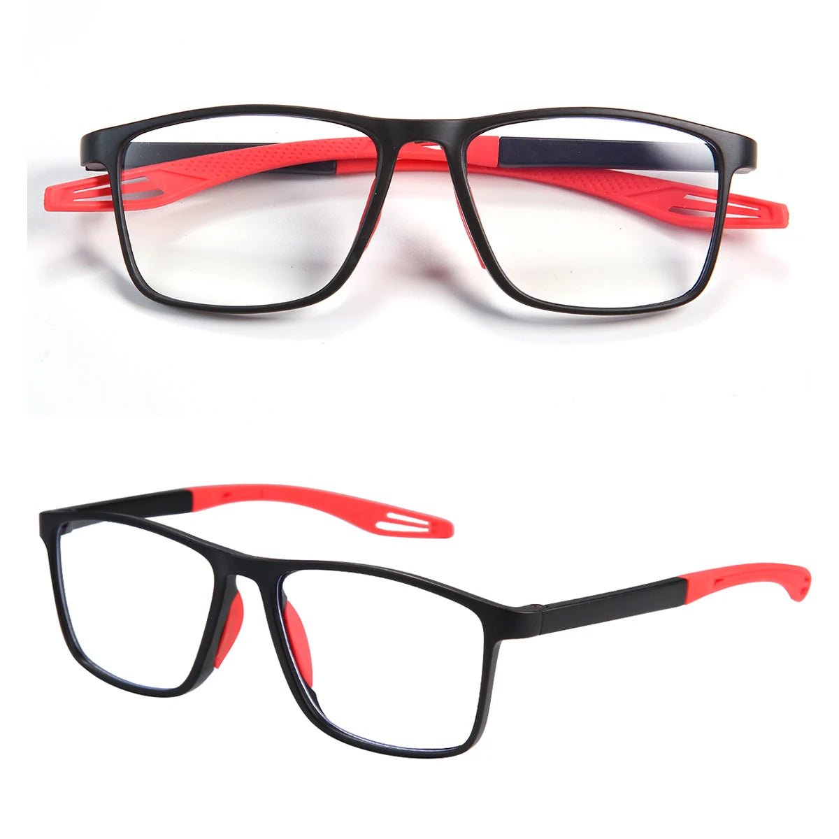 VOPHA 2-Pack Square Reading Glasses for Women +1.0–+3.0 Reading Glasses Qst 2Pcs-Red +300