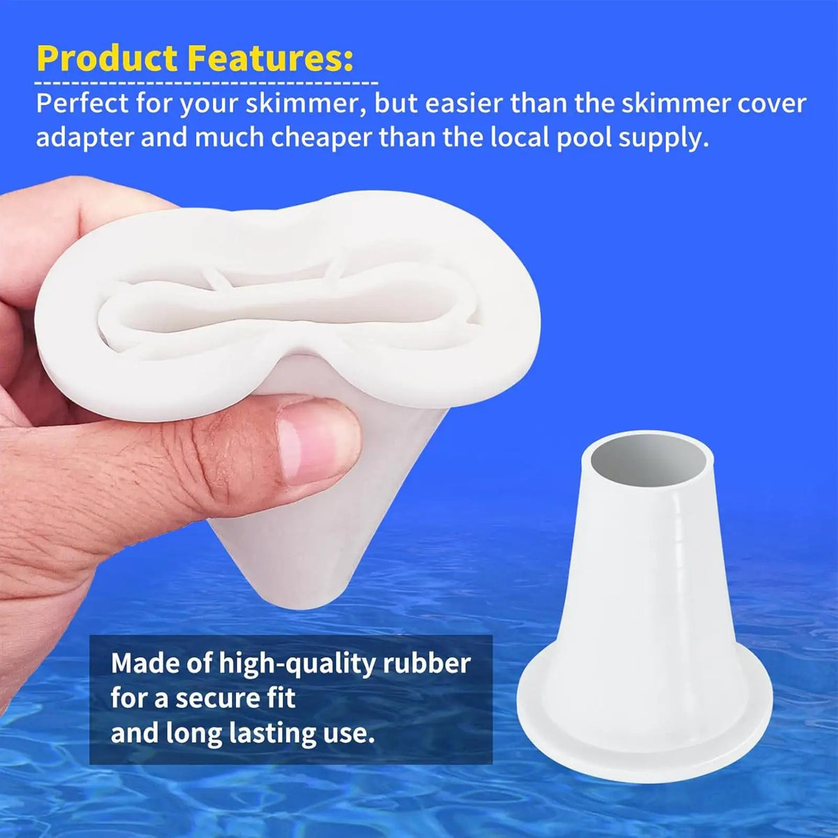 Pool Cleaner Rubber Leakproof Cone Reducer Fitting Replacement Pool Fitting Reducer Qme