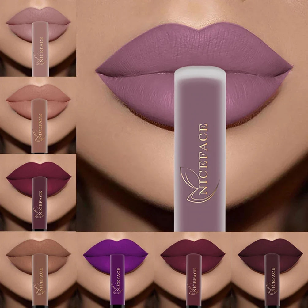 NICEFACE Matte Liquid Lipstick – Waterproof Velvet Nude | 23 Shades Matte Liquid Lipstick Qme