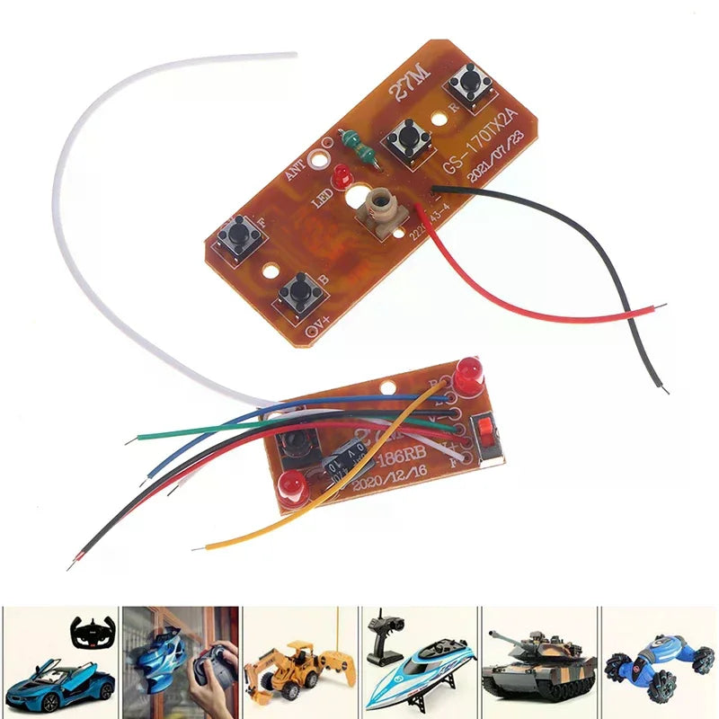 4CH 27MHz RC PCB Transmitter & Receiver Board | RC Car Parts RC PCB Circuit Board Qme