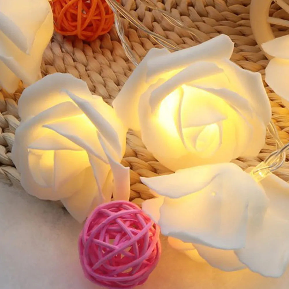 Rose Flower LED String Lights 1.2M 10 LED Fairy Lights Décor Fairy String Lights Qme