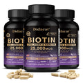 Biotin 25000mcg Capsules with Collagen & Keratin | Hair & Skin Beauty Supplement Capsules Qst 120 count-3 bottle