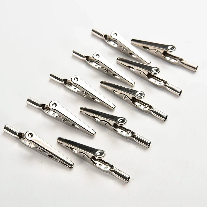 10A Alligator Test Clips Banana Socket Probe Cable Lead – 10-Pack Test Clips & Probes Qme