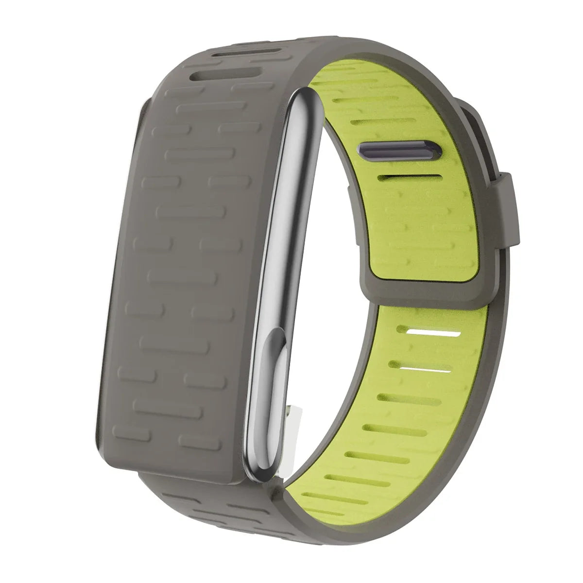 Silicone Sport Band for Whoop 5.0 – Adjustable Replacement Strap Fitness Tracker Band Qme Gray Green-5.0MG