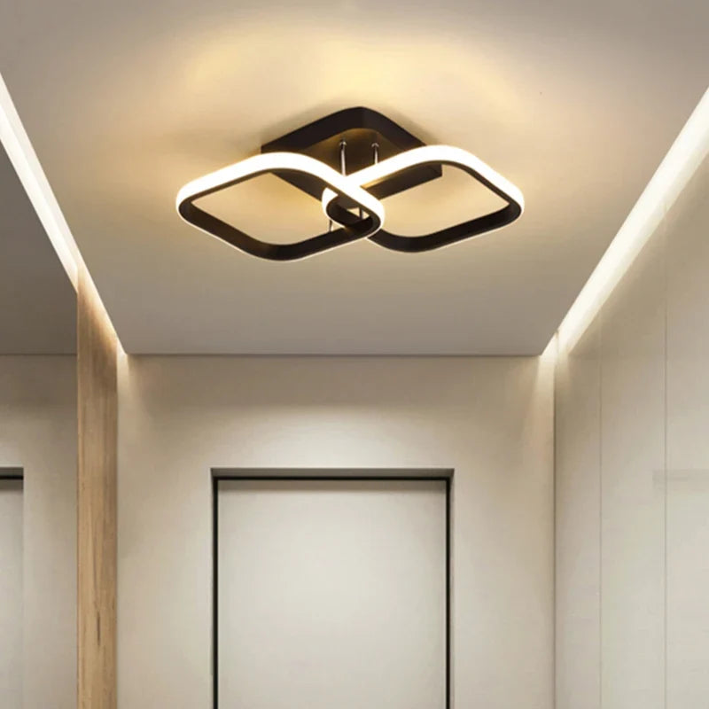Modern LED Ceiling Lamp 3-Color Modes | Bedroom Chandelier LED Ceiling Lamp Qme