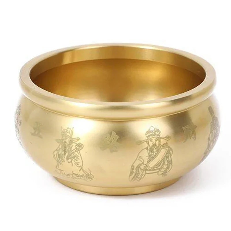 Brass Cornucopia Treasure Bowl Desktop Ornament | Home Decor Desktop Ornament Qme