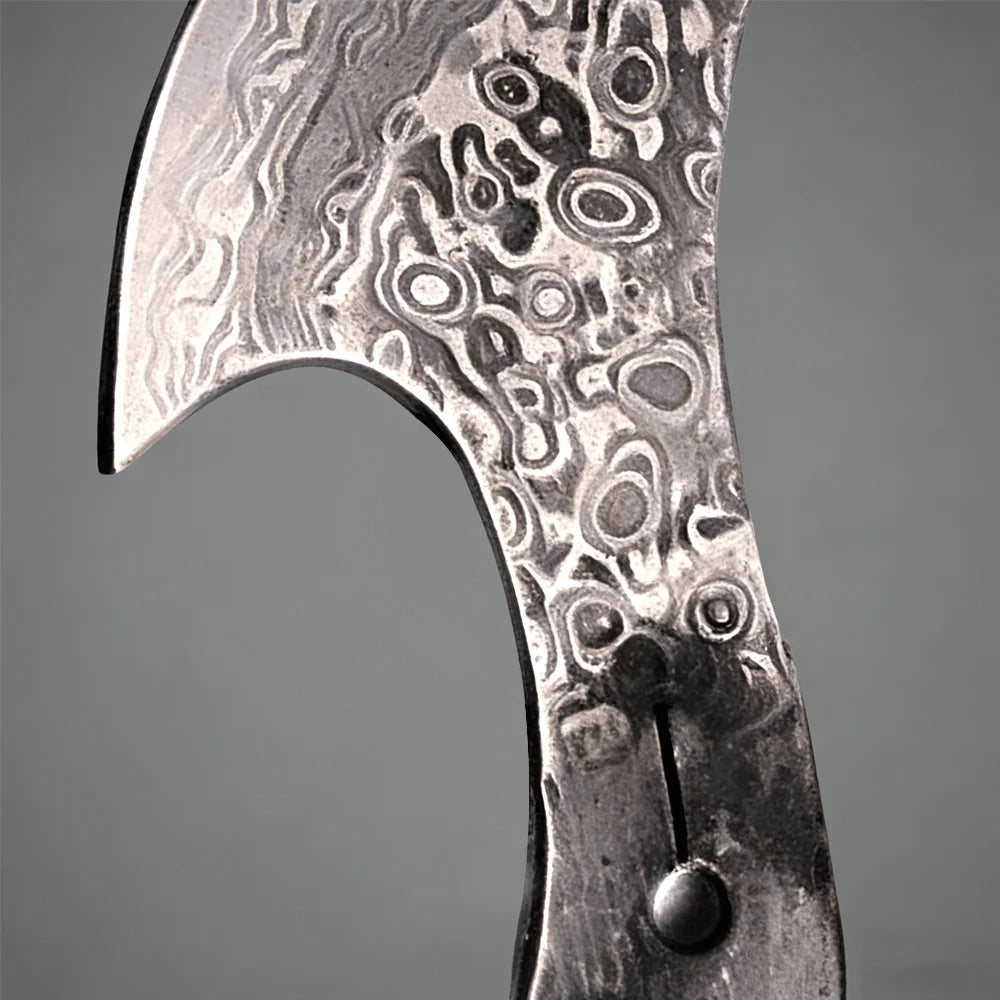 Damascus Steel DIY Knife Blank – 6.5" Fixed Blade Camping Knife DIY Knife Blank Qst