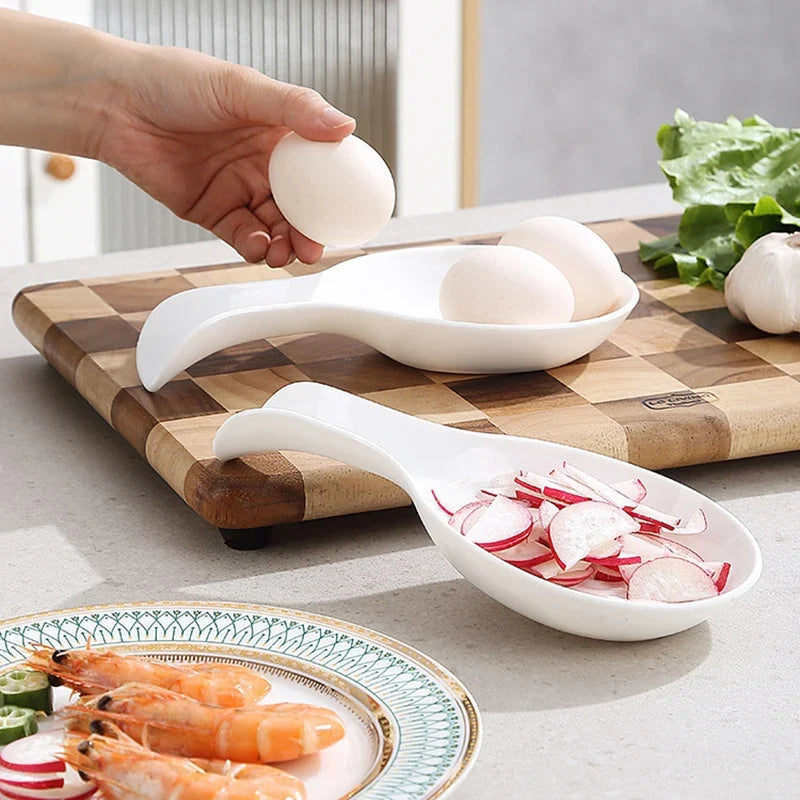Large Ceramic Spoon Rest – Heat-Resistant & Dishwasher Safe Ceramic Spoon Rest Qme