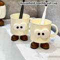 Cute Cartoon Toothbrush & Mouthwash Cup for Couples Bathroom Rinse Cup Qme Default Title