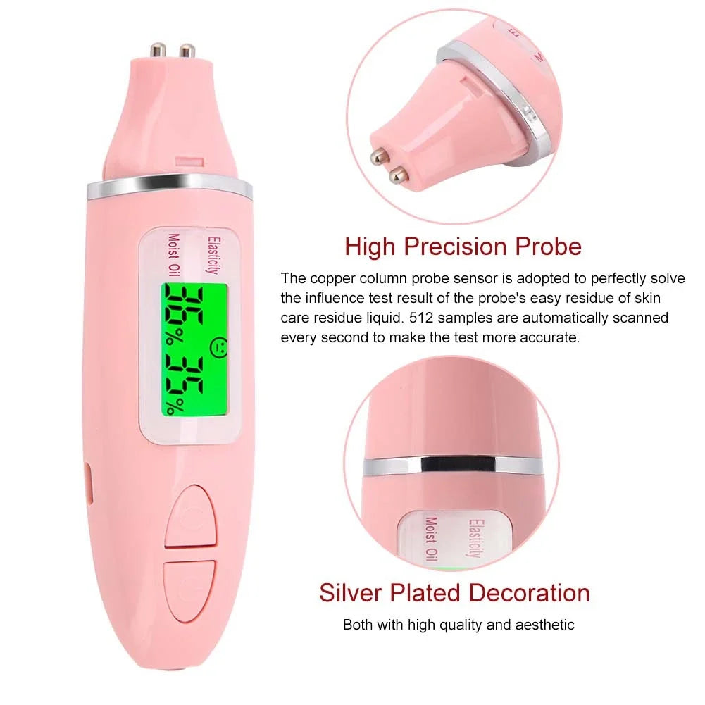 Portable Digital LCD Skin Moisture & Oil Analyzer Tester Skin Analyzer Tool Qme