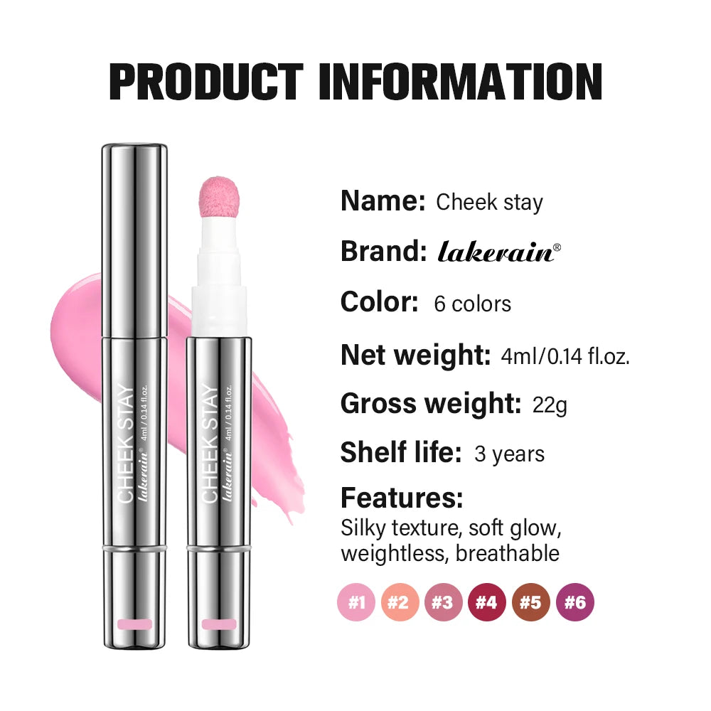 Lakerain Liquid Blush Pen – Sponge Tip, Long-Lasting Blush Liquid Blush Pen Qst