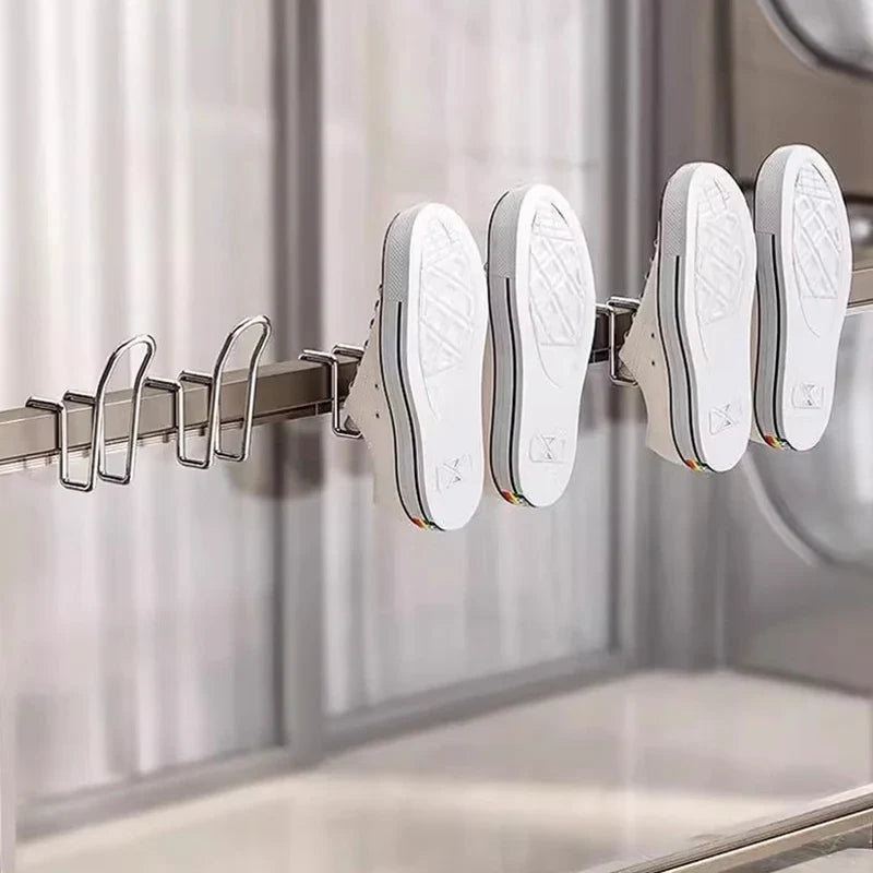 Stainless Steel Shoe Hanger Drying Rack – Closet Organizer Shoe Hanger Rack Qme