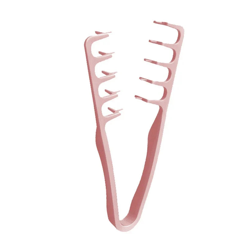 Wide-Tooth Volumizing Hair Comb – Curl & Fluffy Texture Styling Hair Styling Comb Qme Pink