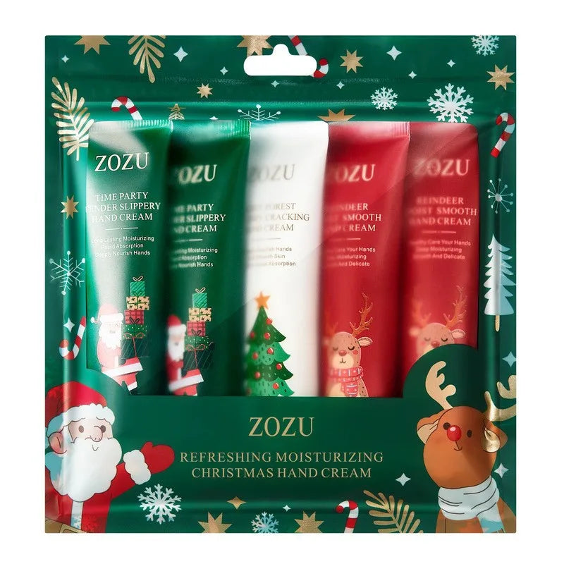 Christmas 5-Piece Hand Cream Gift Set – Travel Moisturizer Hand Cream Gift Set Qme