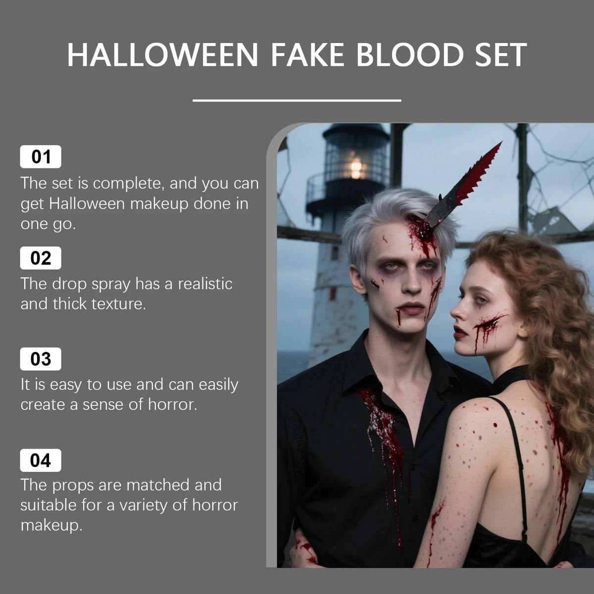 Halloween Fake Blood Set – Special Effects Body Paint Makeup Special Effects Makeup Qst
