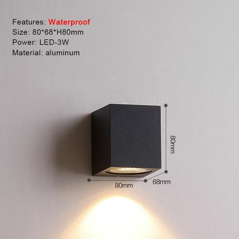 TRAZOS IP65 Waterproof Modern Outdoor Wall Light – 17 Colors Outdoor Wall Light Qme 1010 Warm White (2700-3500K)