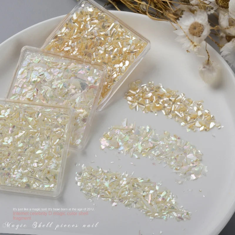 3D Shell Gem Glitter Nail Art Decals – DIY Nail Decorations Nail Art Decals Qme