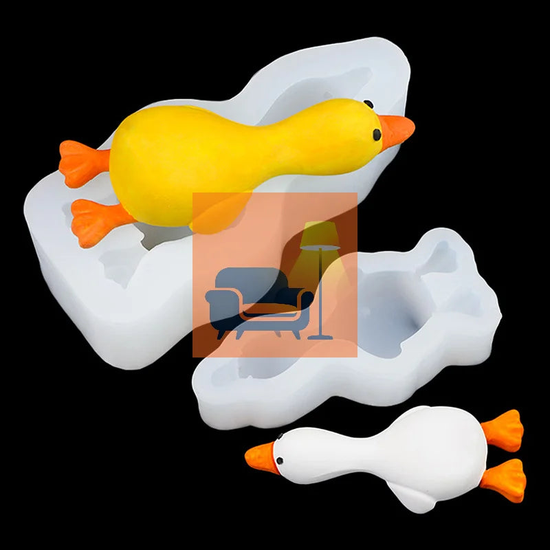 3D Duck Silicone Mold – DIY Candle, Soap, Plaster & Resin Silicone Craft Mold Qme